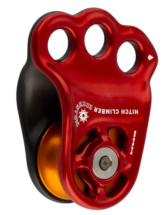 Poulie simple &agrave; flasques mobiles avec trois trous de connexion - HITCHCLIMBER ECCENTRIC - DMM&reg;orde et c&acirc;ble - WING 2 - CAMP&reg;ec &eacute;merillon - PRO TRAXION - PETZL&reg;